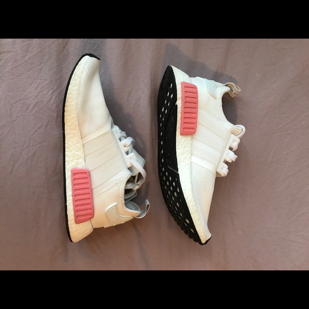 adidas NMD white and pink women size 9
